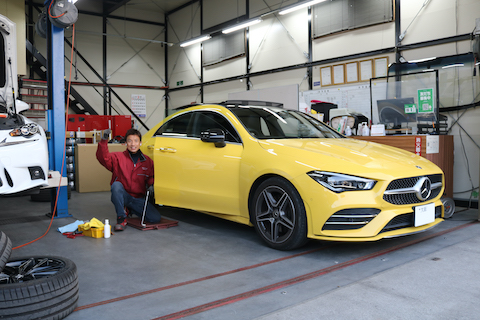 つぶれたプレスラインのヘコミがちょっと待つ間に直ります！