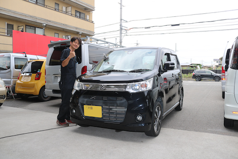 ワゴンRのフロントガラスひび割れ、当日施工で直します！