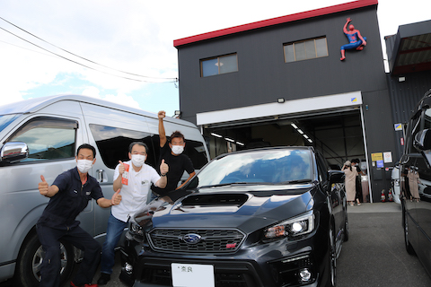 WRXドアパンチのへこみを即時施工で直します！