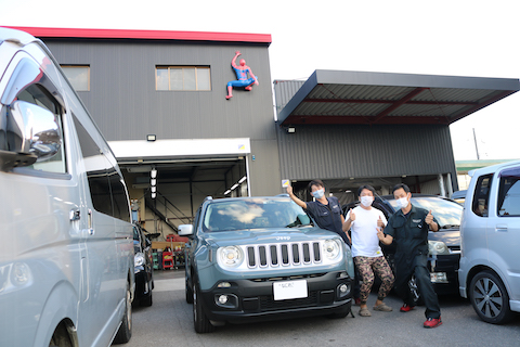 Jeepレネゲードのプレスラインへこみを即時修理！