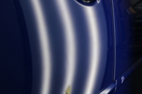 WRXのドアのへこみを塗装せずに修理！