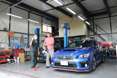 WRXのドアのへこみを塗装せずに修理！