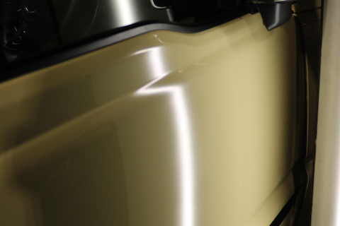 ジムニーのへこみ、修理跡残さない修理で査定に影響なし！