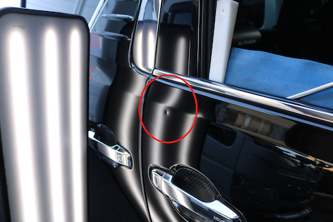 芯の深いへこみ、塗装をしないで鉄板を修正して直す！