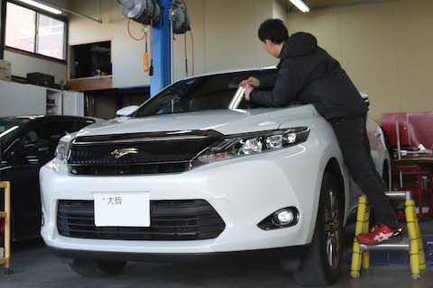 フロントガラスのウインドリペア不十分な傷を修理！