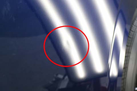 ハイエースクォーターへこみ、塗装しないデントリペア修理で解決