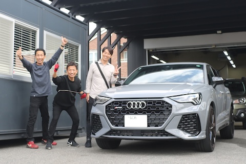 RSQ3のアウディへこみを塗装しないデントリペア修理