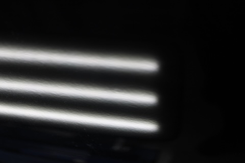 ジムニーリアタイヤ上のへこみ修理、デントリペアで心もスッキリ