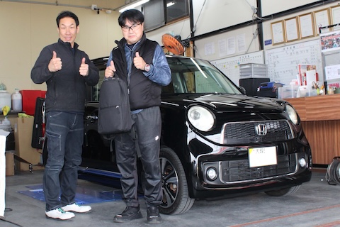 N-ONE 運転席ドアのへこみ修理｜交野市