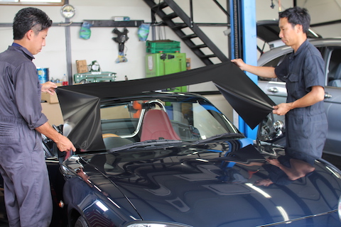 ロードスター na カーラッピング ピラー マットブラック