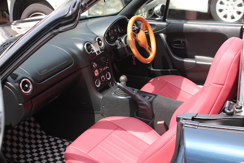 ロードスター na カーラッピング ピラー マットブラック