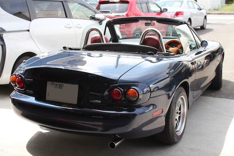 ロードスター na カーラッピング ピラー マットブラック