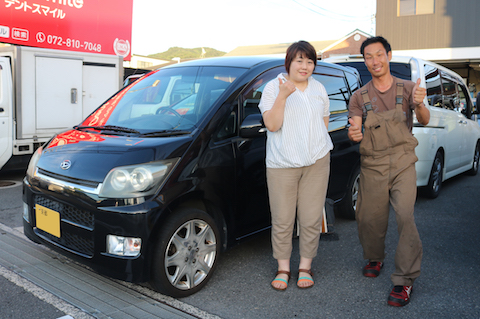 一番最安値のフロントガラス交換で、ムーブのお客様は大満足!