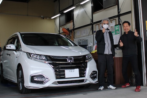 遠方からのへこみ・ガラス・車検修理依頼に感謝!