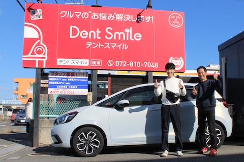 遠方からのへこみ・ガラス・車検修理依頼に感謝!