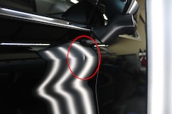 フェンダーのへこみ1